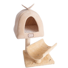 Load image into Gallery viewer, Armarkat X3007 Real Wood Cat Condo, Cat Scratching Post With Plush Condo, Cuddle