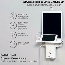 Load image into Gallery viewer, Executive Shelf Multi Charge Wall Outlet