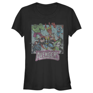 Junior's Marvel Avengers Squared T-Shirt