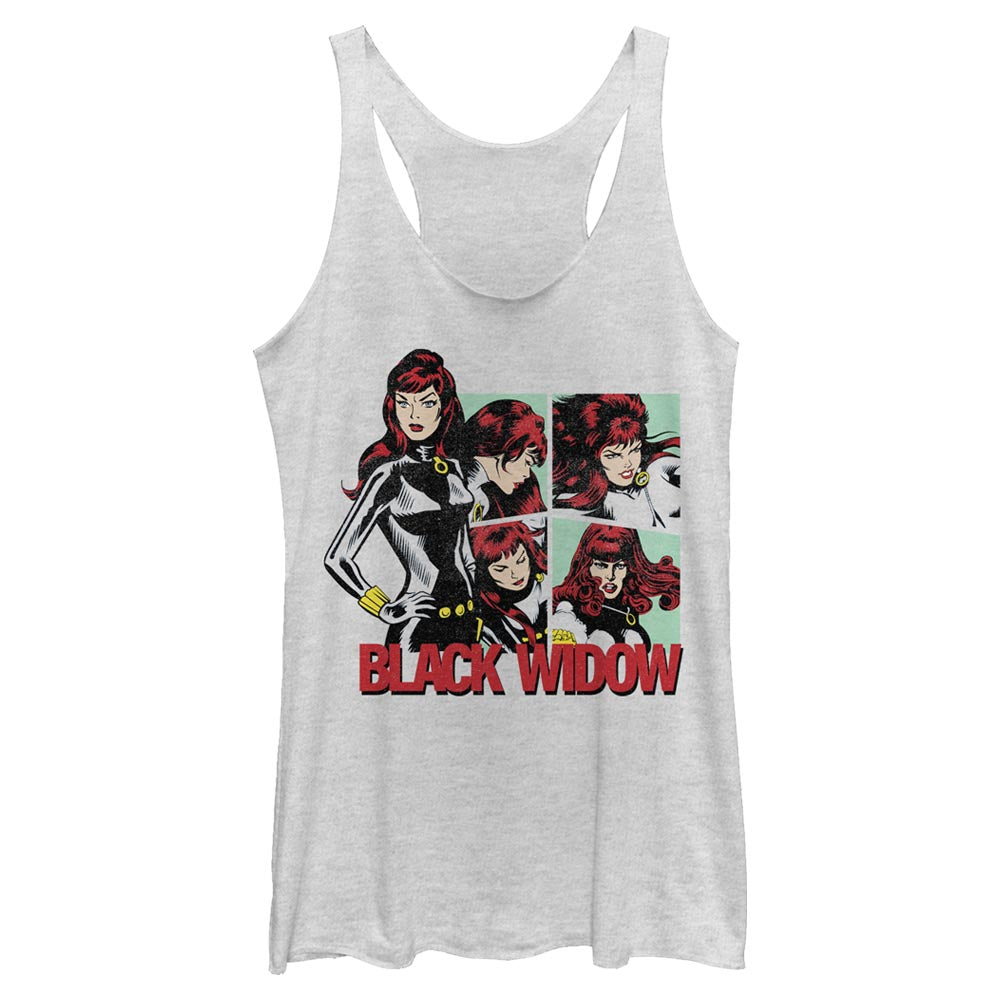 Junior's Marvel Black Widow Lockup Tank Top