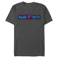 Load image into Gallery viewer, Men&#39;s Marvel Black Panther Wakanda Forever Banner Phrase T-Shirt