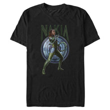 Load image into Gallery viewer, Men&#39;s Marvel Black Panther Wakanda Forever Nakia Shield T-Shirt