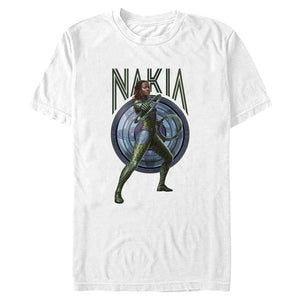 Men's Marvel Black Panther Wakanda Forever Nakia Shield T-Shirt