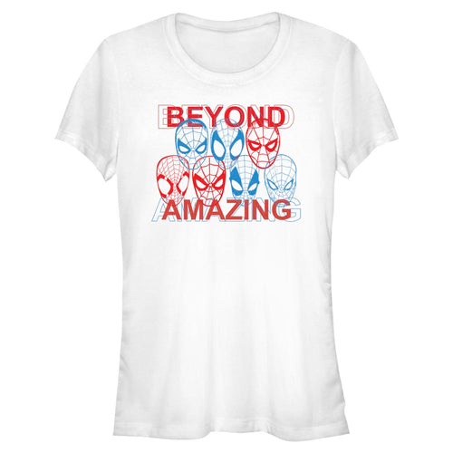 Junior's Marvel Spider-Man Beyond Amazing SPIDEY MASKS AMAZING T-Shirt