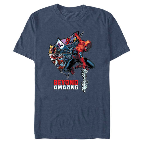 Men's Marvel Spider-Man Beyond Amazing WEB COMIC HALF T-Shirt