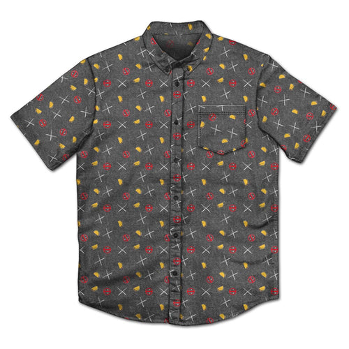 Men's Marvel Deadpool Button Up Woven