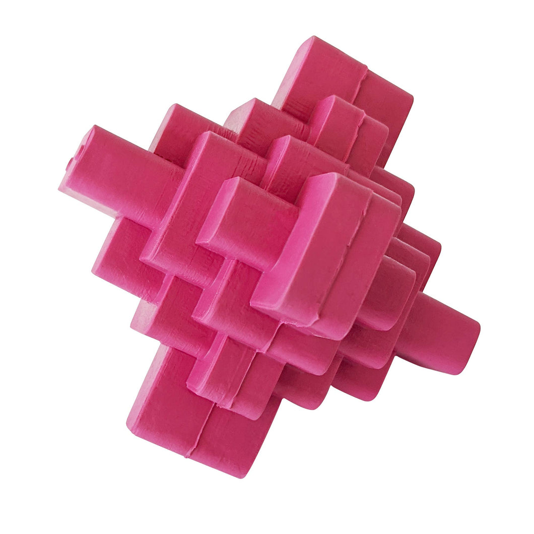 Geometric TPR Dog Chew Toy - Pink