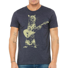 Load image into Gallery viewer, Rock &amp; Roll, Cat Playing Guitar T Shirt