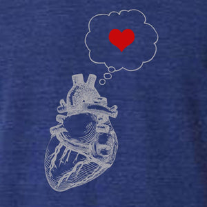 Mens "Heart Thinking Heart" T Shirt