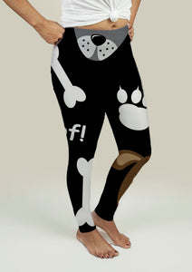 Leggings with Dog Symbols / Pattern