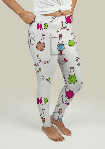 Leggings with Chemistry Pattern, available in multiple sizes