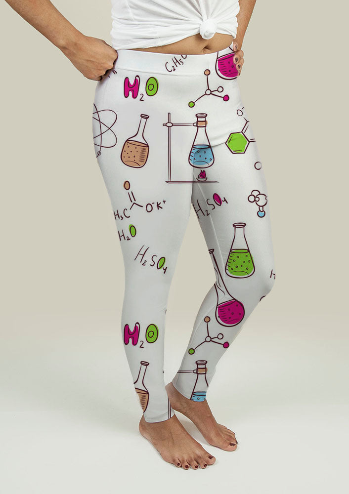 Leggings with Chemistry Pattern, available in multiple sizes