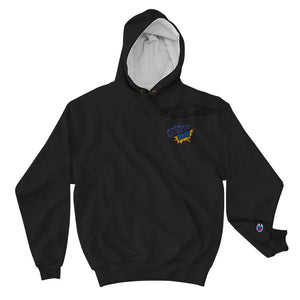 Ottomic Blue "Comic Logo" Embroidered Champion Hoodie