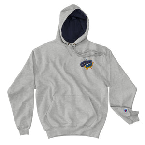 Ottomic Blue "Comic Logo" Embroidered Champion Hoodie