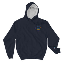 Load image into Gallery viewer, Ottomic Blue &quot;Comic Logo&quot; Embroidered Champion Hoodie