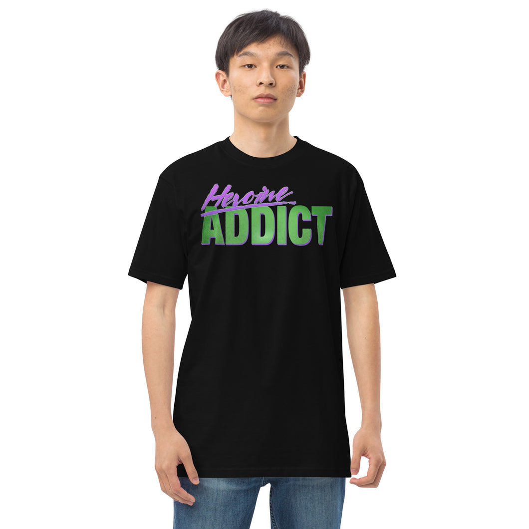 Heroine Addict (SHE HULK inspired, Half Tone Design) Premium Heavyweight T Shirt