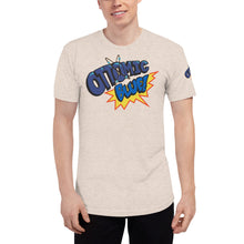 Load image into Gallery viewer, OTTOMIC BLUE Unisex Tri-Blend Track Shirt with Logo on sleeve. Various colors and sizes