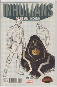 INHUMANS ATTILAN RISING #2 DESIGN JOHNSON 1:25 INCENTIVE VARIANT COVER Marvel NM