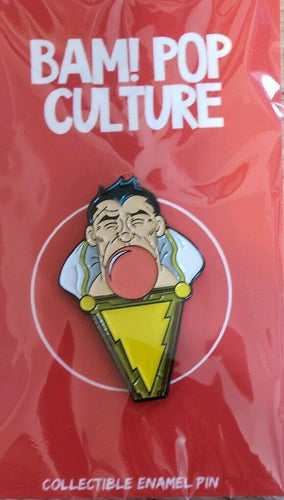 SHAZAM! Blowing Bubble Gum Collectible Enamel Pin, Bam! Box Exclusive (DC Comics)