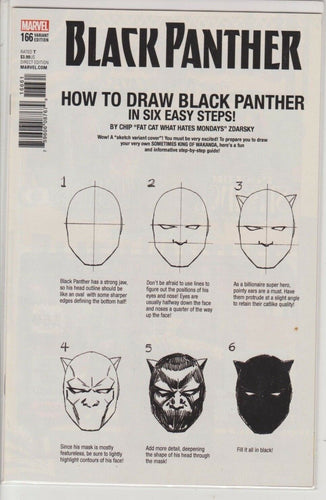 Black Panther #166 Zdarsky (How To Draw in 6 Easy Steps) Variant MARVEL Comic Book VF/NM