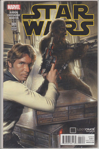 Star Wars #1 Loot Crate Gabriele DellOtto Exclusive Variant MARVEL Comic Book 2015 Han Solo VF/NM