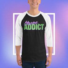 Load image into Gallery viewer, Heroine Addict (SHE HULK inspired, Half Tone Design) 3/4 Sleeve Raglan Shirt