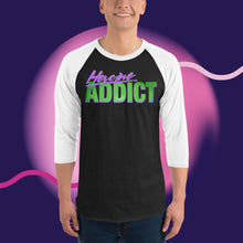 Load image into Gallery viewer, Heroine Addict (SHE HULK inspired, Full Tone Design) 3/4 sleeve raglan shirt