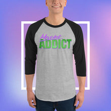 Load image into Gallery viewer, Heroine Addict (SHE HULK inspired, Half Tone Design) 3/4 Sleeve Raglan Shirt