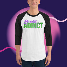 Load image into Gallery viewer, Heroine Addict (SHE HULK inspired, Full Tone Design) 3/4 sleeve raglan shirt