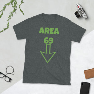 AREA 69 shirt. Inspired by Terry on SOLAR OPPOSITES on Hulu. Various Colors and sizes