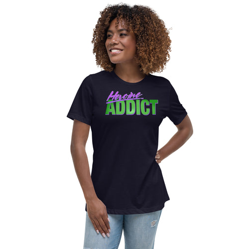 Heroine Addict (SHE HULK inspired, Full Tone Design) Bella + Canvas 6400 Women's Relaxed T-Shirt